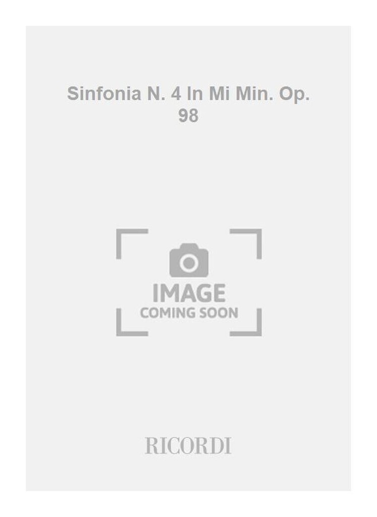Sinfonia N. 4 In Mi Min. Op. 98